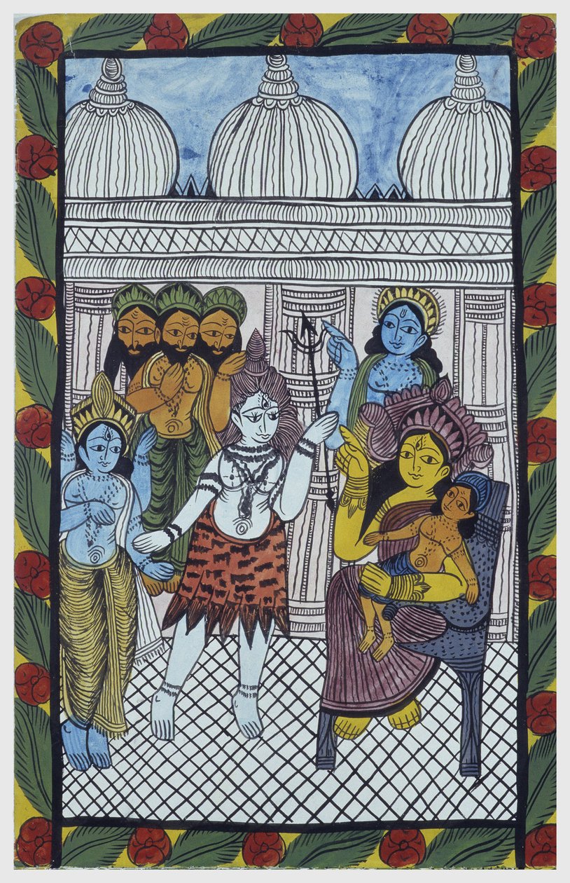 Les dieux viennent admirer Krishna, incarné dans le corps d