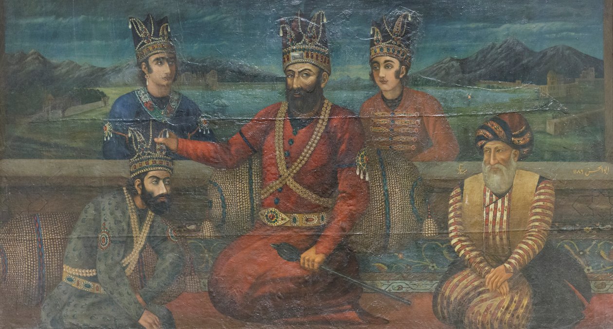 Couronnement de Mohammad Shah Gurkani par Nader Shah, Abolhassan - School Iranian