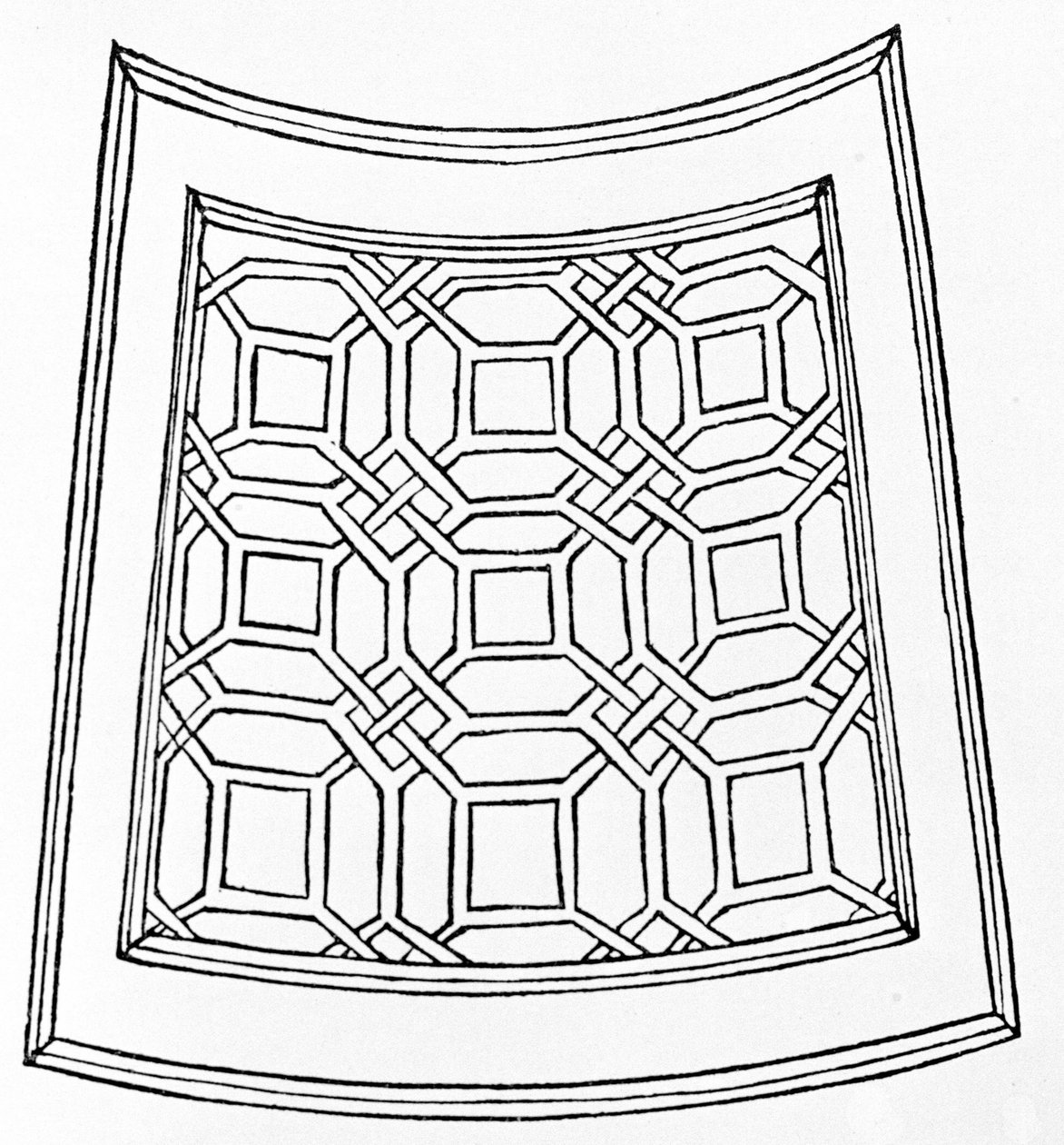 Labyrinthe de « Hypnerotomachia Polyphili » ou « Le songe de Poliphile » par le Dominicain Francesco Colonna (1453 - 1538). La première édition date de 1499. Illustrations par Alde Manuce (Aldo Manuzio). - School Italian
