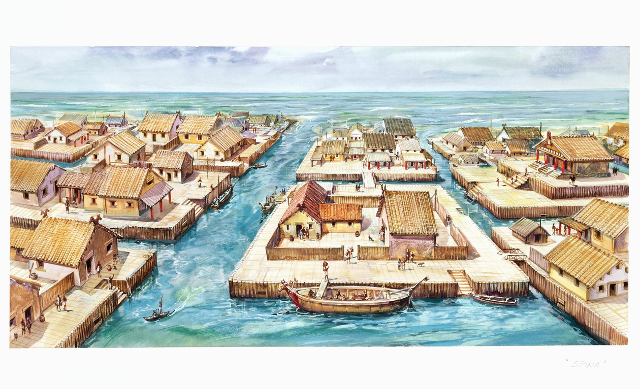 Reconstruction du port de Spina - School Italian