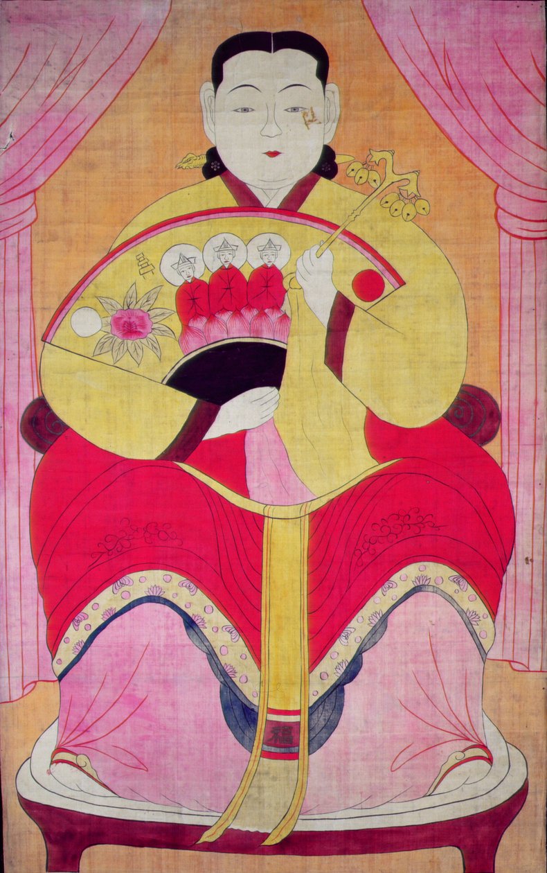 Daesin manura (pigment naturel sur soie) - School Korean