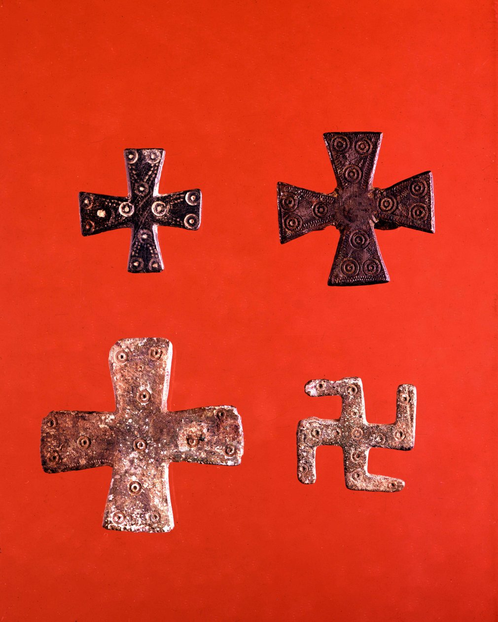 Croix lombardes des 6ème et 7ème siècles. Museo di Cividale Friuli. - School Lombard