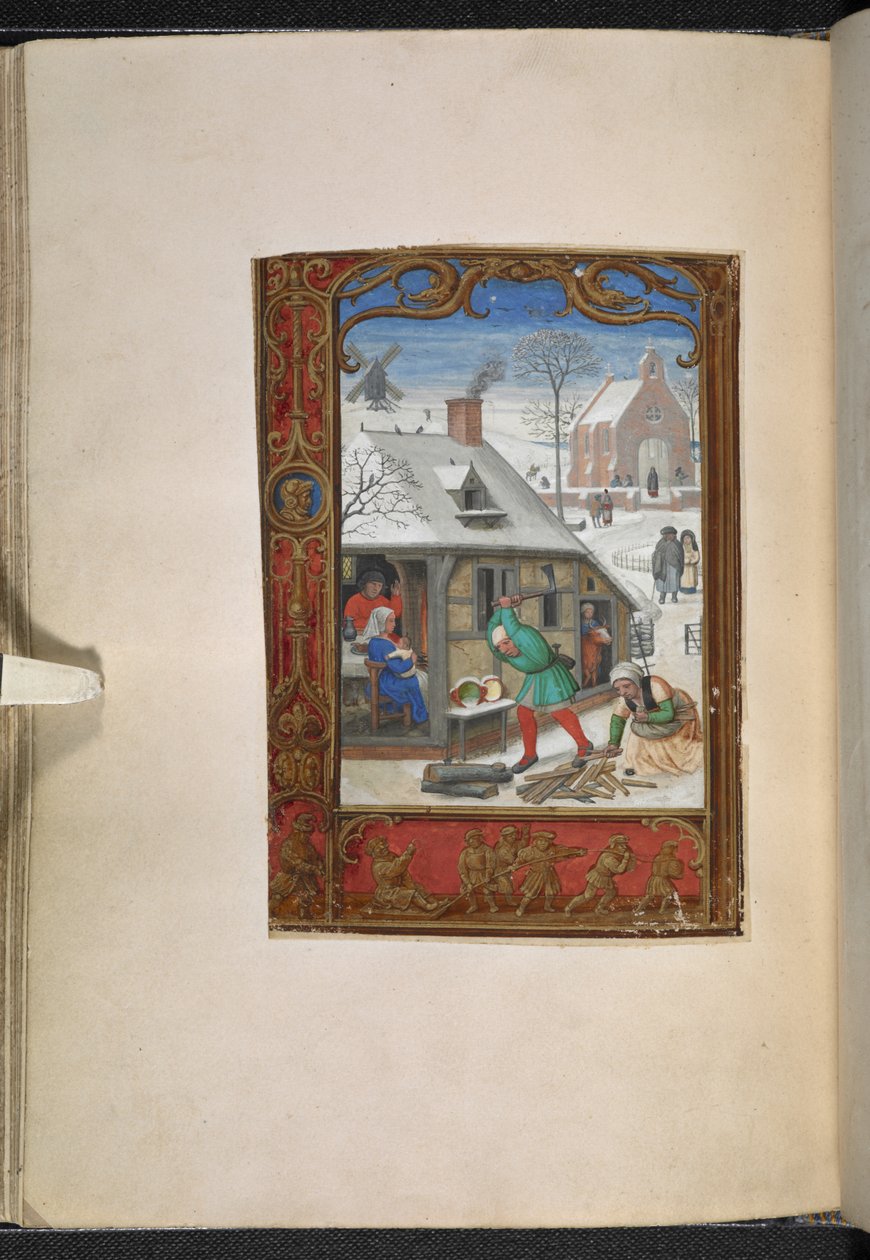 Page de calendrier pour janvier, Livre d