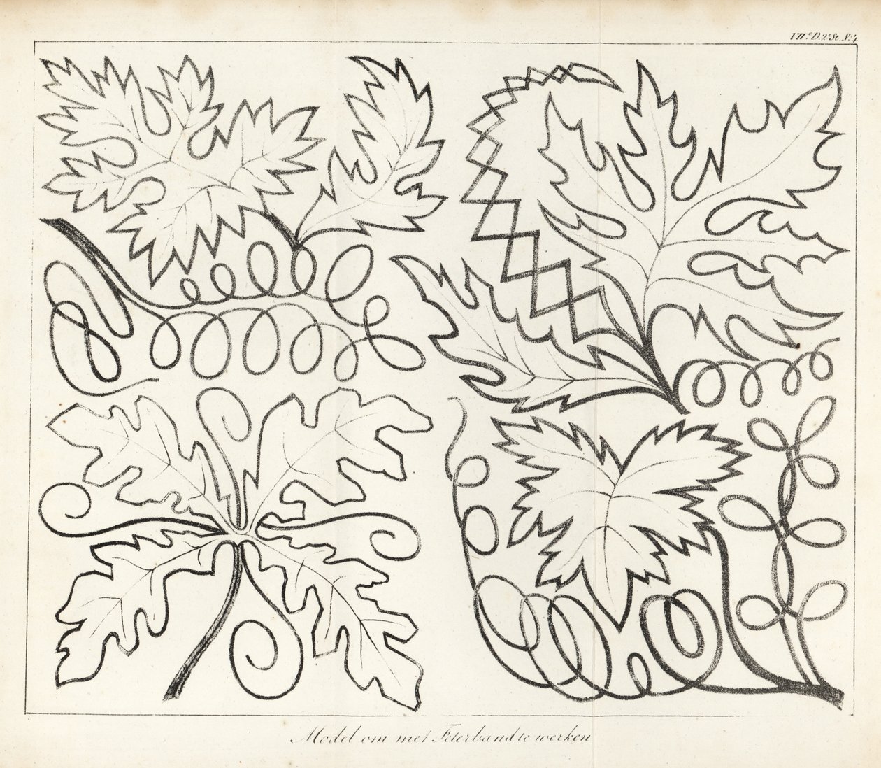 Motifs de feuilles pour la broderie - School Netherlandish