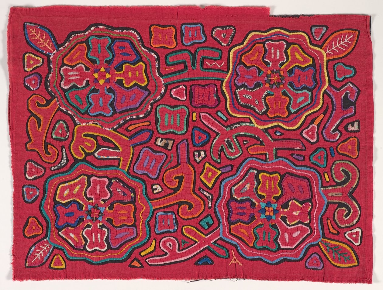 Panneau de chemise (mola), Peuple Kuna, Îles San Blas, c.1950s - School Panamanian
