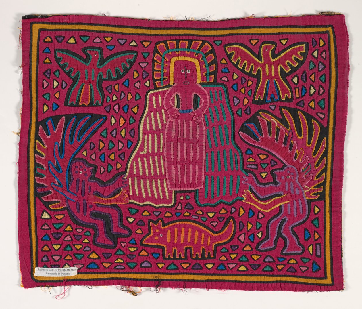 Panneau de chemise (mola), Peuple Kuna, Îles San Blas, c.1950s - School Panamanian