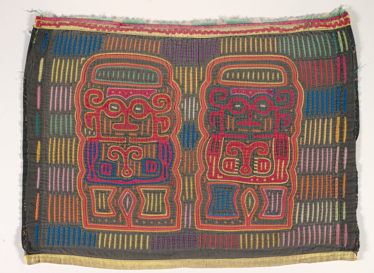 Panneau de chemise (mola), Peuple Kuna, Îles San Blas, vers 1950 - School Panamanian