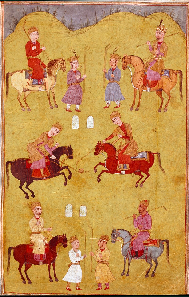 Art islamique : la partie de polo - School Persian