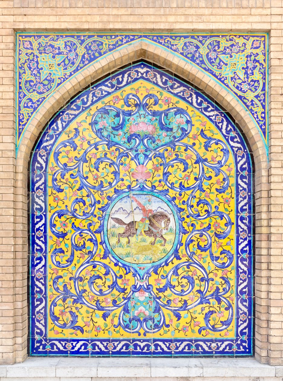Carrelage au palais de Golestan, Téhéran, Iran - School Qajar