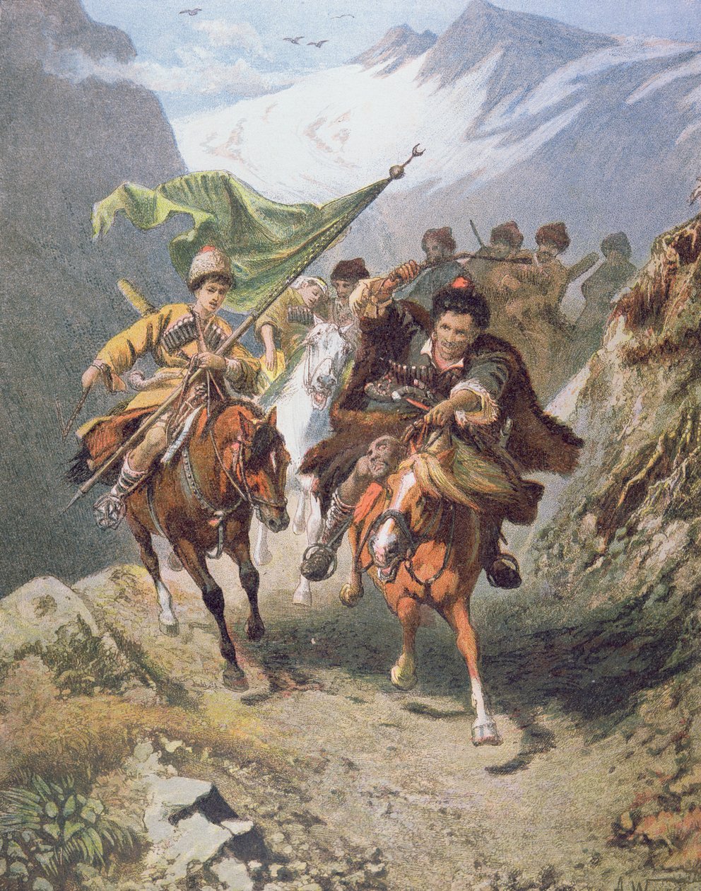 Cosaques du Caucase revenant d
