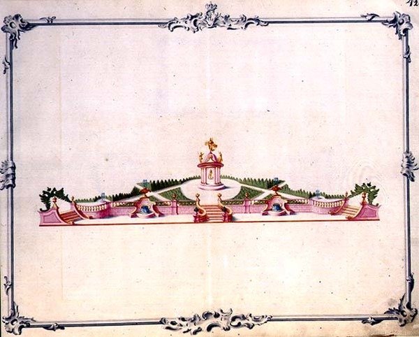 Détail du décor principal pour les feux d