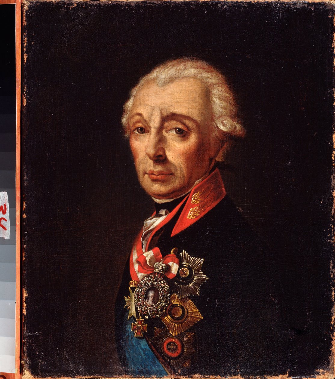 Portrait du maréchal généralissime prince Alexander Souvorov - School Russian