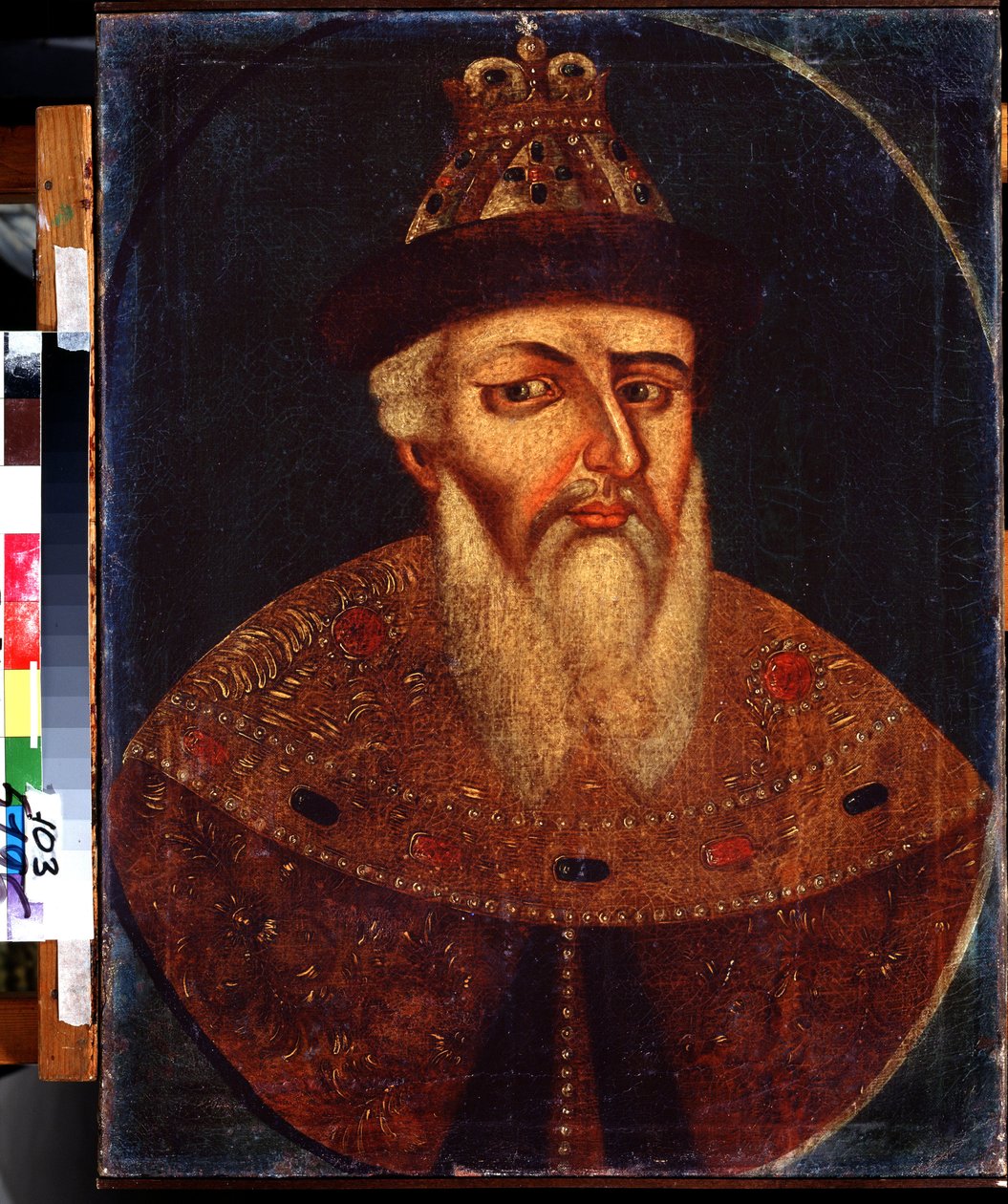 Portrait du tsar Ivan IV le Terrible (1530-1584) - School Russian