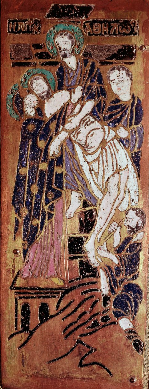 Art russe, la déposition, émail du XVIe siècle Madrid, Museo Lázaro Galdiano - School Russian