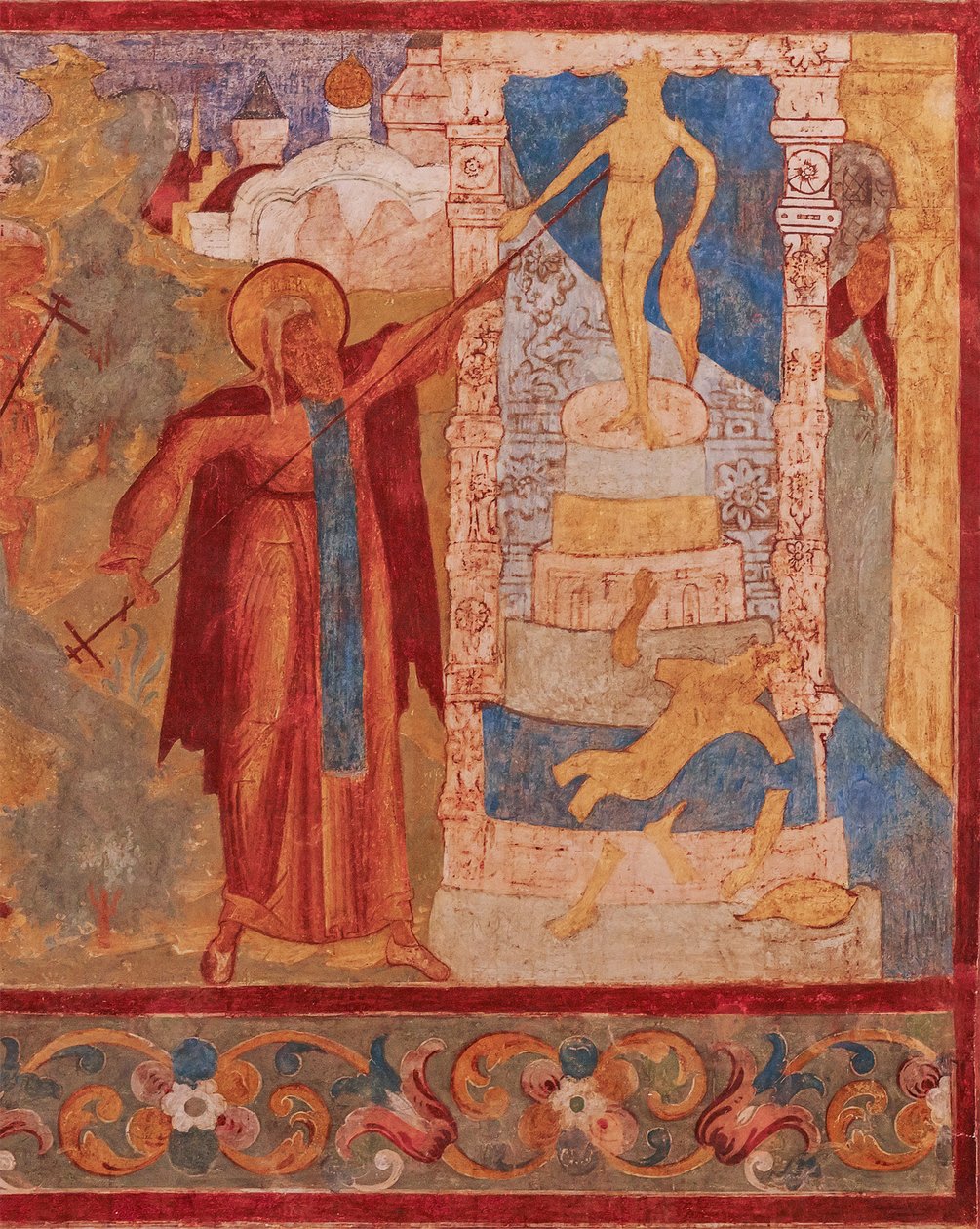 Saint Abraham de Rostov détruit les idoles de Veles - School Russian