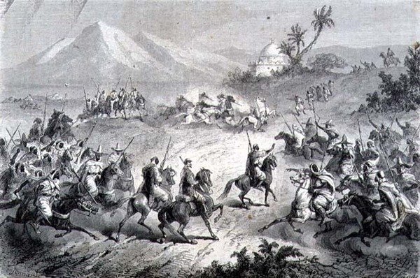Une Aventure, Voyageurs attaqués par des brigands, illustration de 