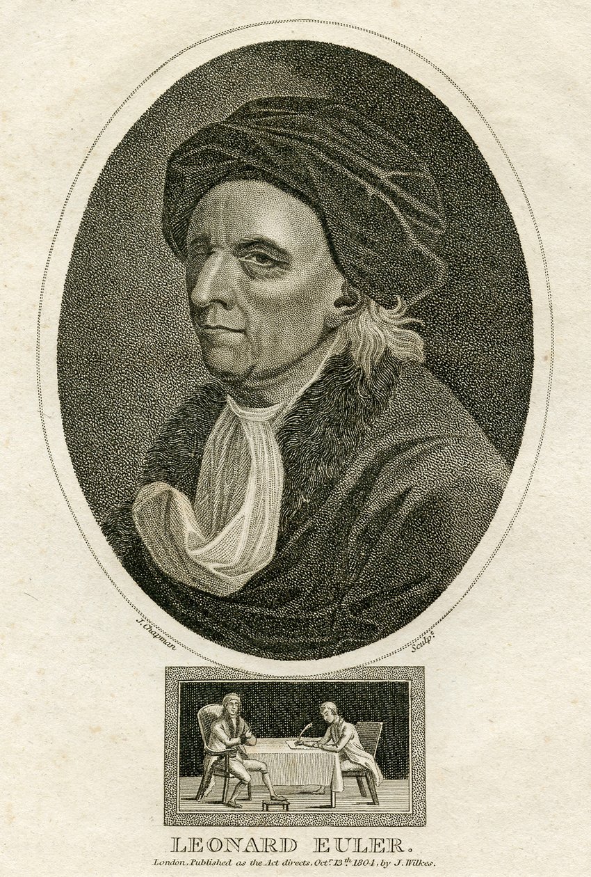 Portrait de Leonard Euler (gravure) - Swiss School