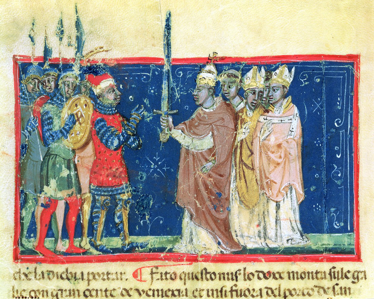 Codex Correr I 383 Le pape Alexandre III (1105-81) remet l
