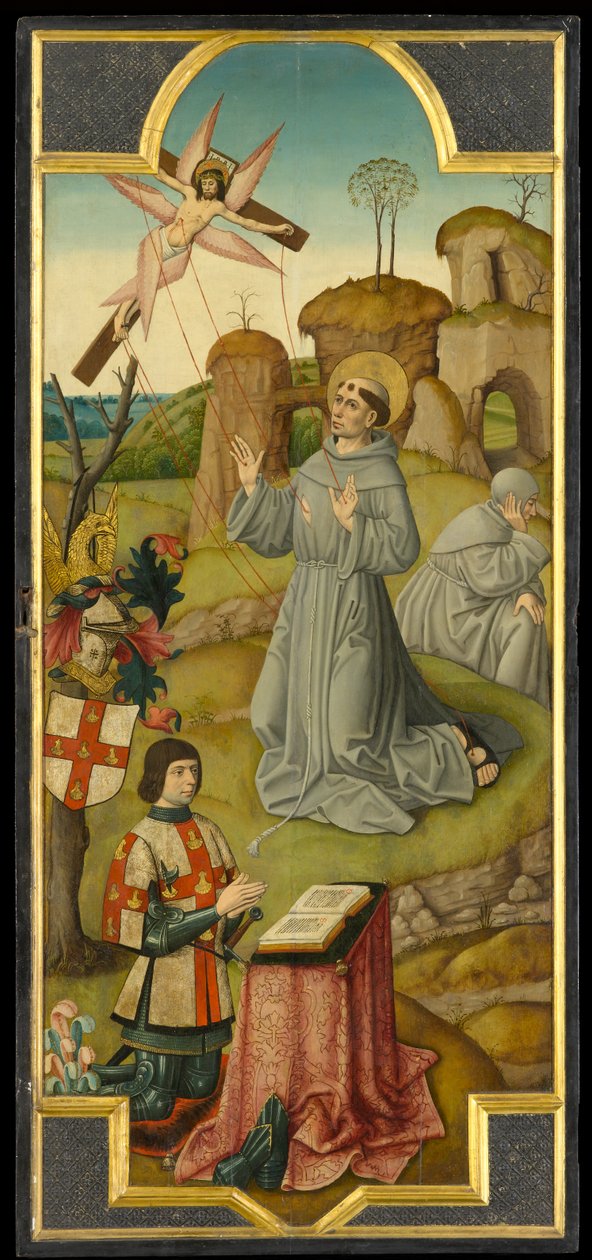Saint François recevant les stigmates; (verso) Christ au jardin de Gethsémani, vers 1470 - School of Amiens