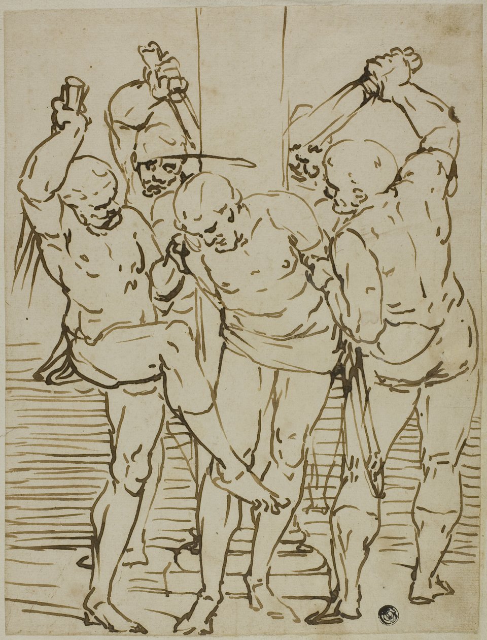 Flagellation du Christ - School of Luca Cambiaso