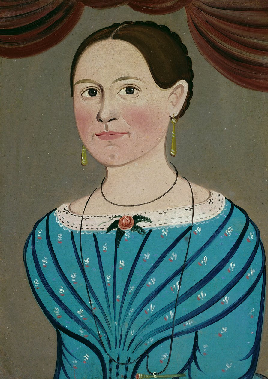 Femme en robe bleue, vers 1840 - School of William Matthew Prior