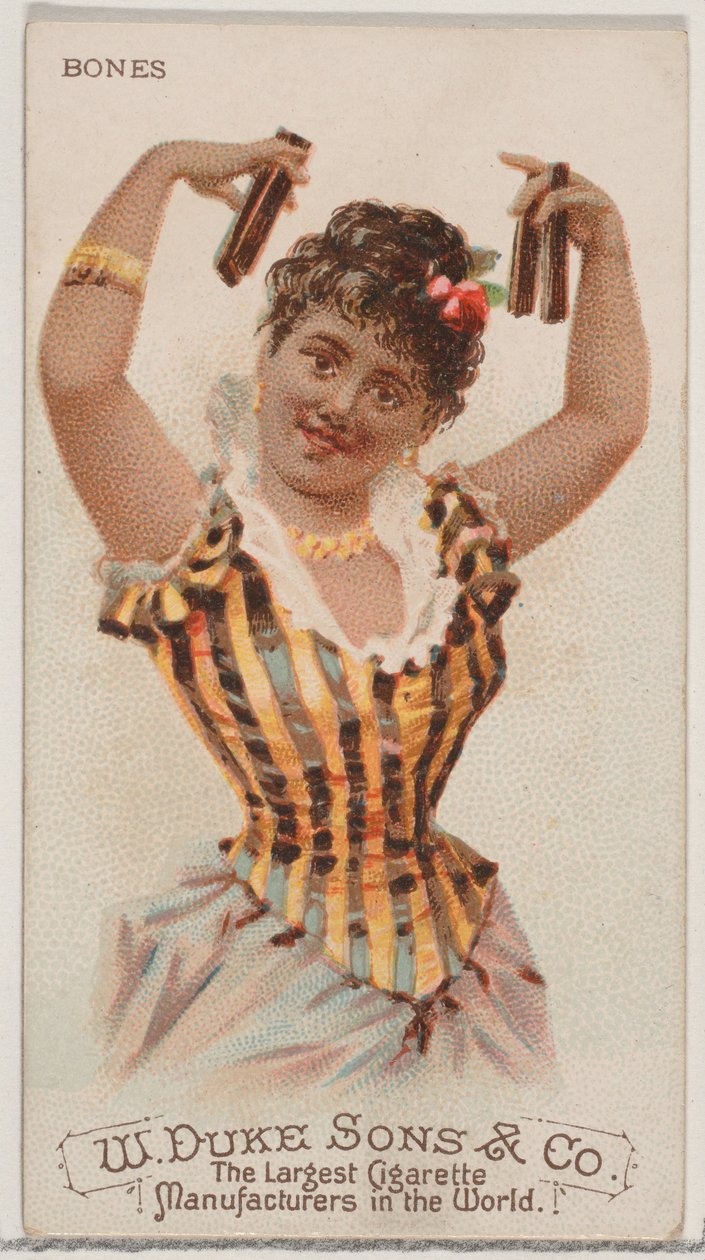 Os, de la série Instruments de musique N82 pour les cigarettes de la marque Duke, 1888 - Schumacher and Ettlinger