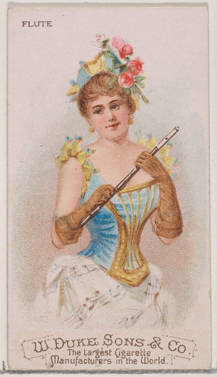 Flûte, de la série Instruments de musique N82 pour les cigarettes Duke, 1888 - Schumacher and Ettlinger