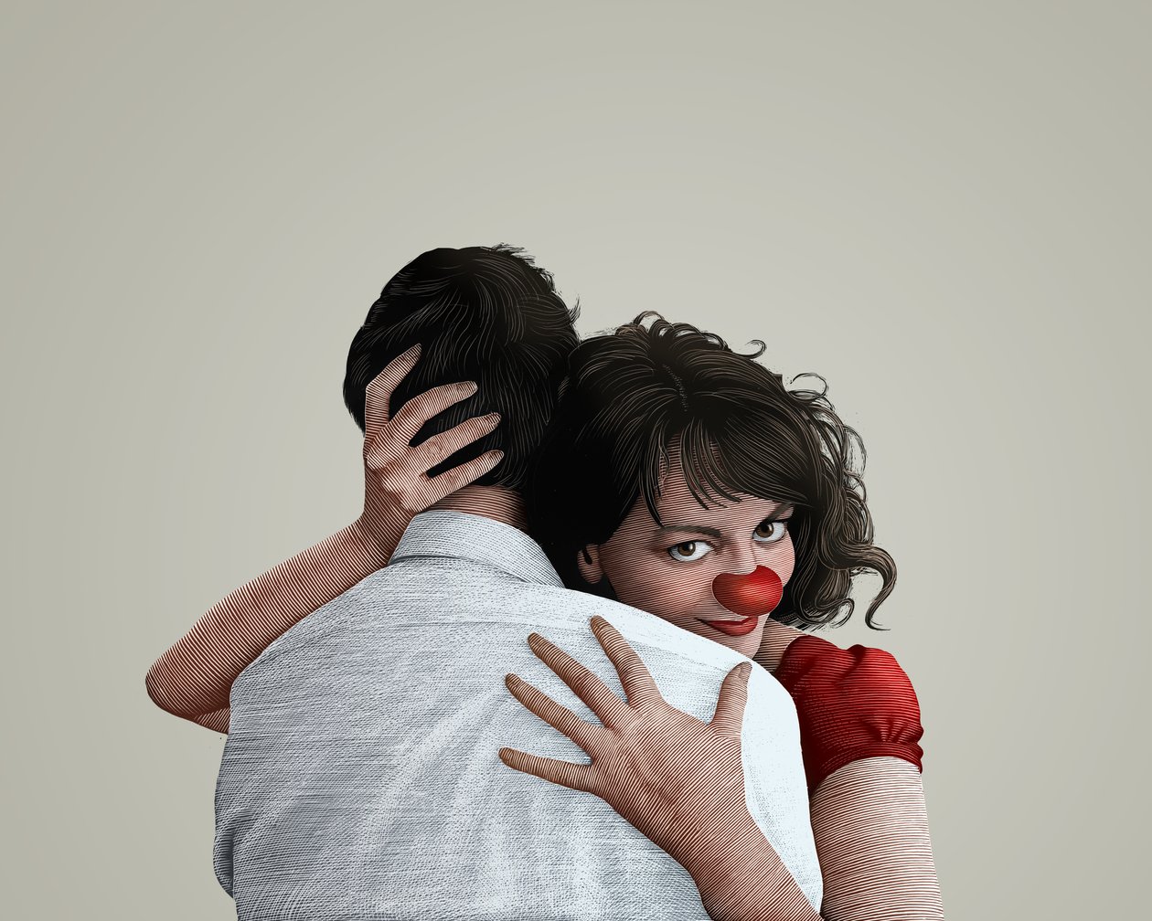 Blind Date, 2018 (planche à gratter, colorisée numériquement) - Scott McKowen