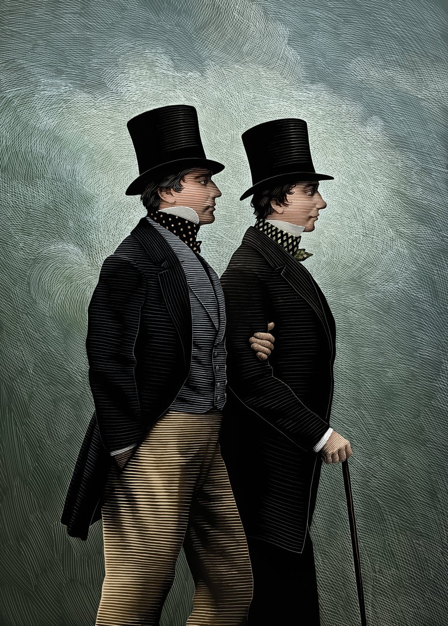 Lafontaine  Baldwin, 2009 (scratchboard, colorisé numériquement) - Scott McKowen
