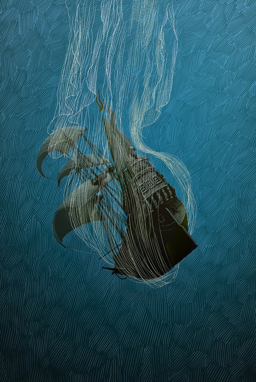 La Tempête, 2014 (planche à gratter, colorisée numériquement) - Scott McKowen