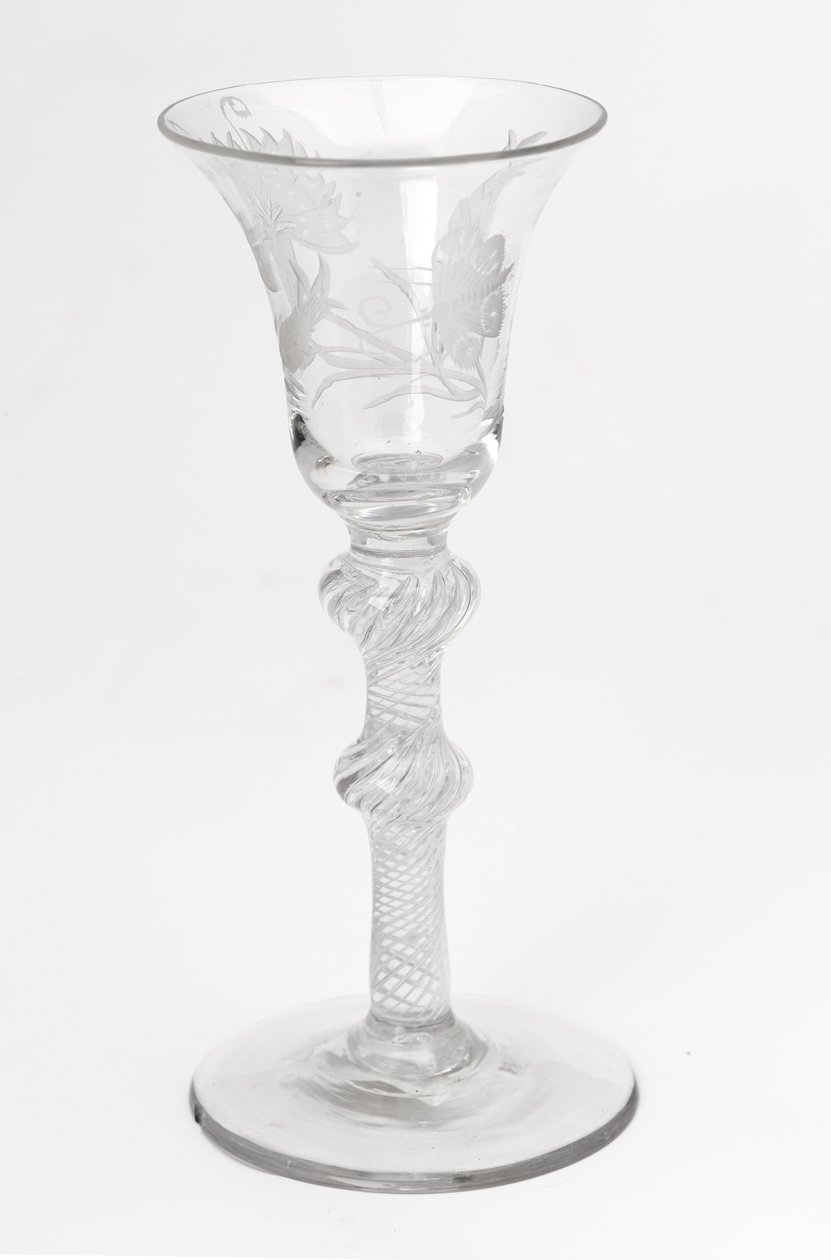 Verre à boire Jacobite gravé, vers 1760 - Scottish School