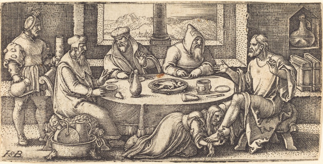 Christ dans la maison de Simon le Pharisien - Sebald Beham