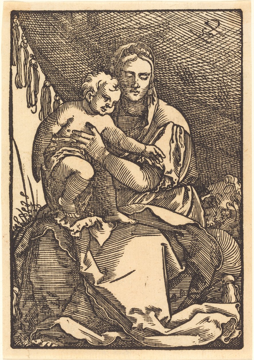 Madone et enfant sous un dais - Sebald Beham