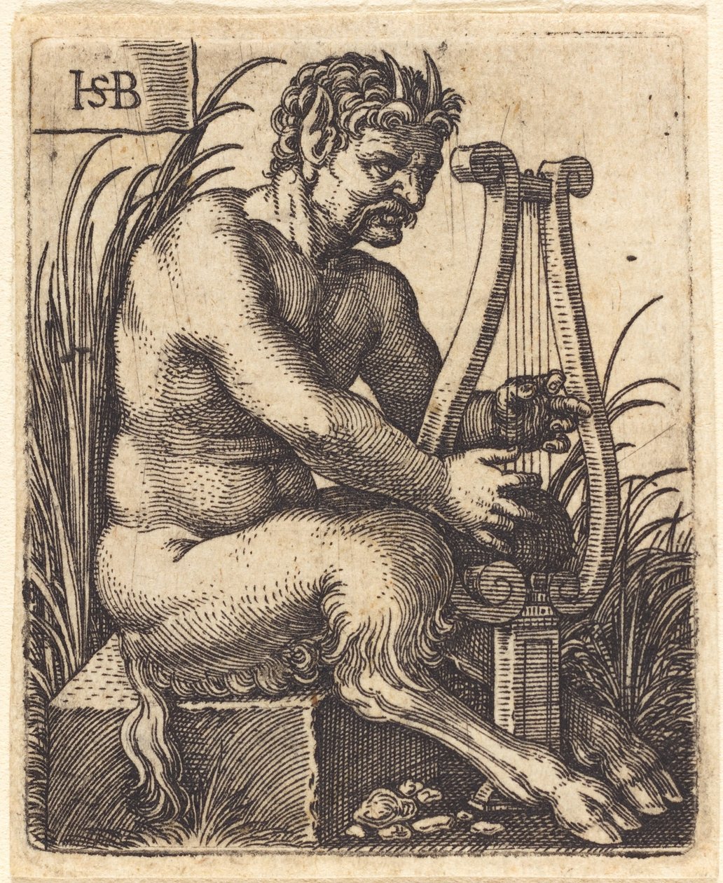 Satyre Jouant de la Lyre - Sebald Beham