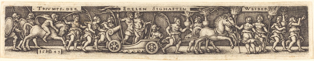 Procession triomphale des nobles femmes glorieuses - Sebald Beham