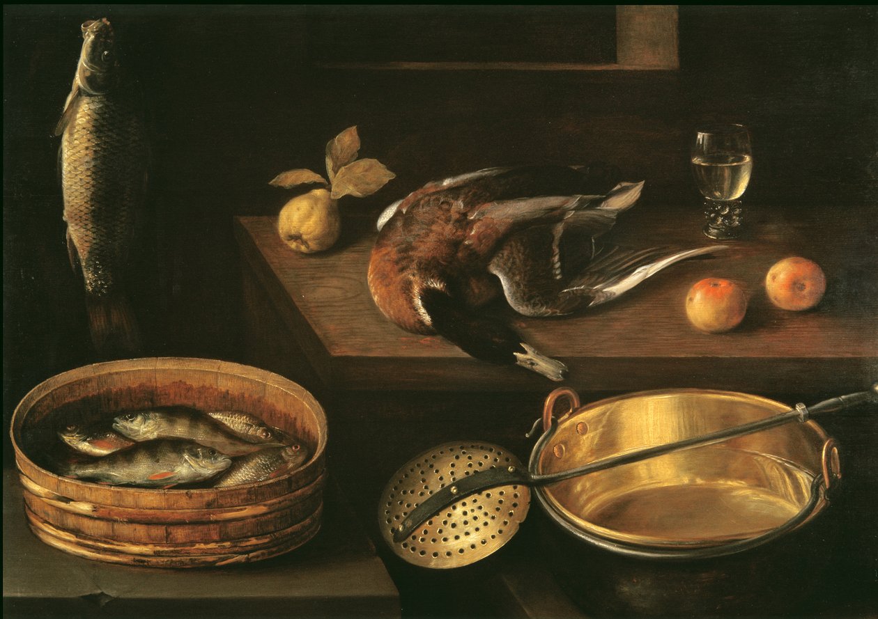 Nature morte avec poisson et canard - Sebastian Stoskopff