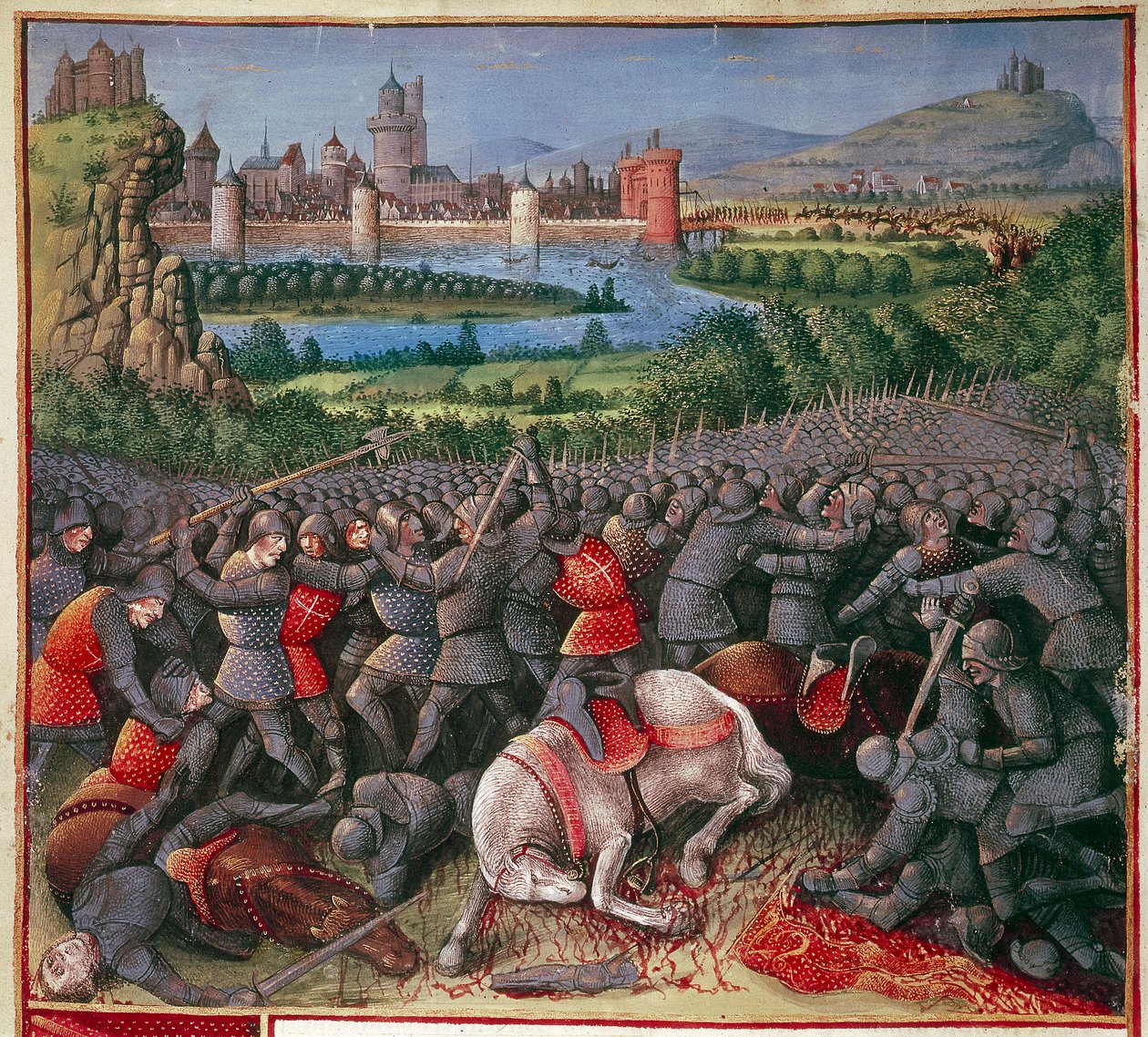 Bataille pendant la Première Croisade, Croisade populaire, 1096-1099, vers 1490 - Sebastian Marmoret