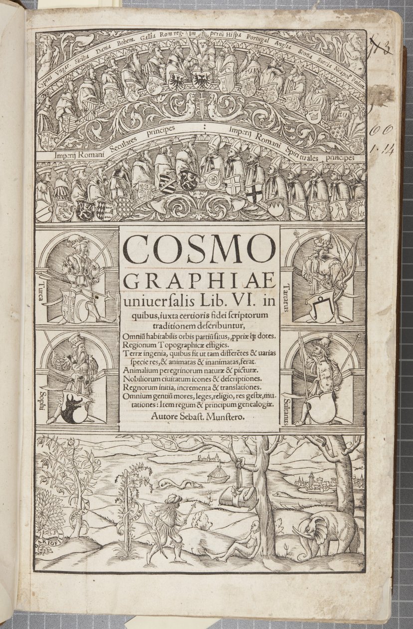 Page de titre de Cosmographia, 1544 - Sebastian Munster