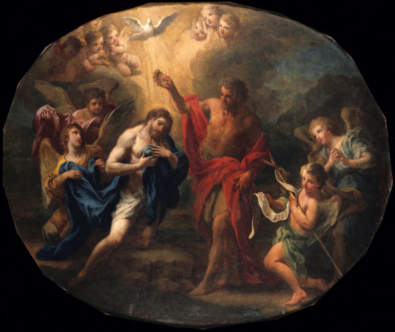 Recto : Le Baptême du Christ ; verso : Portrait d