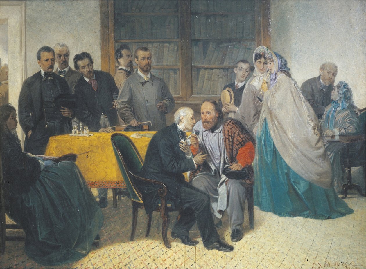 Giuseppe Garibaldi rend visite à Alessandro Manzoni le 15 mars 1862 - Sebastiano de Albertis