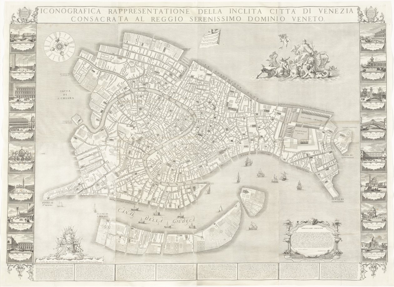 Iconografica Rappresentatione della Inclita Città di Venezia - Sebastiano Ricci, Lodovico Ughi, Giovanni Antonio Faldoni for the map, with Francesco Zucchi