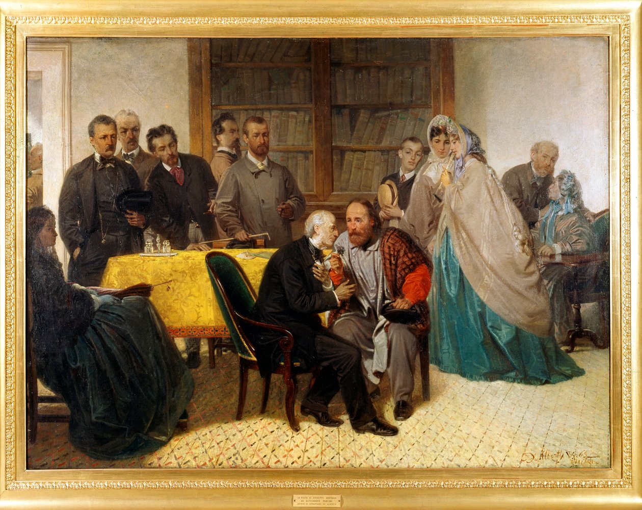 La rencontre de Giuseppe Garibaldi et Alessandro Manzoni - Sebastiano de Albertis