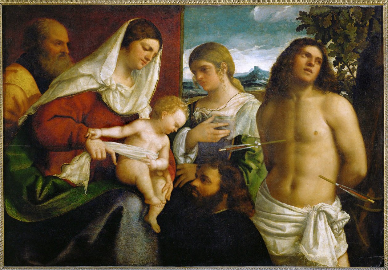 Conversation sacrée ... - Sebastiano del (c.1485-1547) Piombo