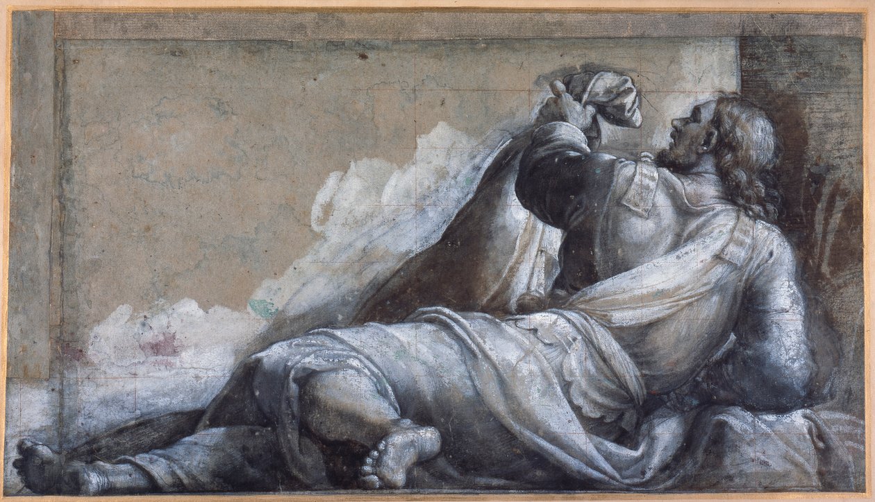 Un apôtre allongé - Sebastiano del (c.1485 1547) Piombo