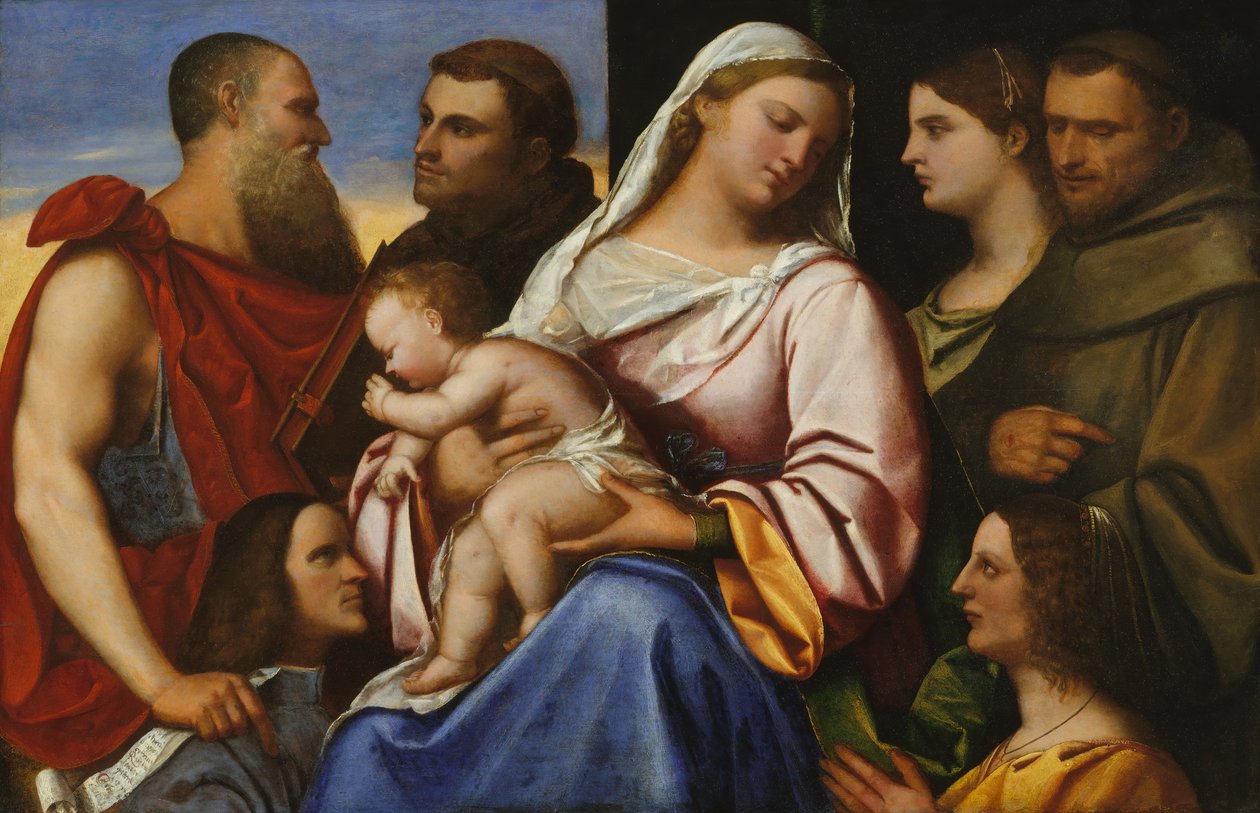 Madone et enfant avec saints et donateurs - Sebastiano del Piombo