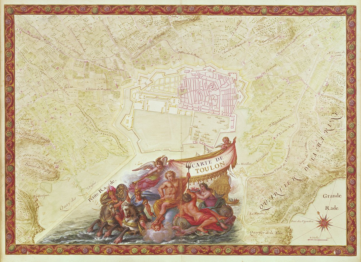 Ms. 986, Vol.3 fol.63 Plan et carte de Toulon, de l