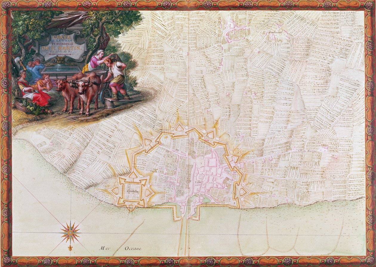 Ms. 988, Tome 3, fol. 39 Carte de la ville et de la citadelle de Saint-Martin, Île de Ré, de 