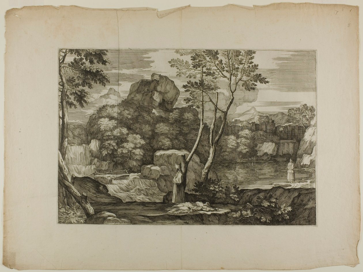 Paysage avec un homme mort et deux prêtres - Sébastien Bourdon