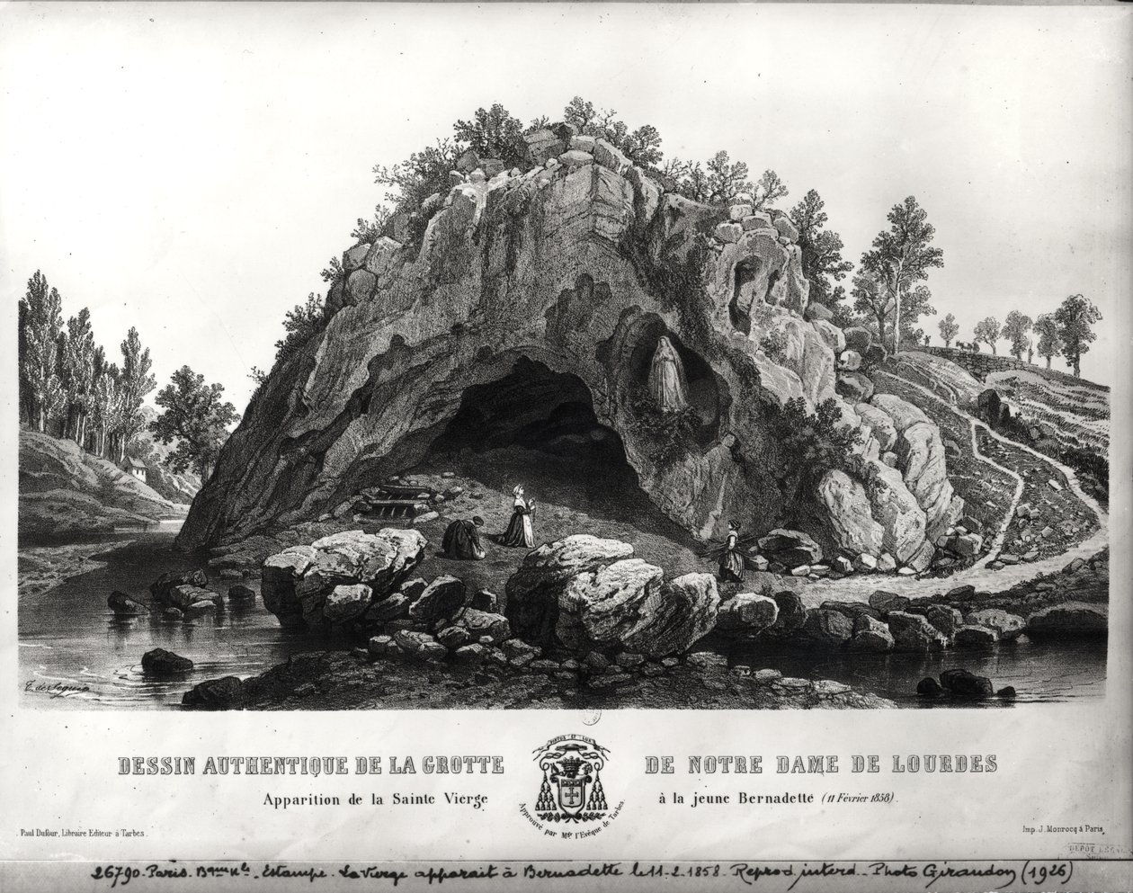 Apparition de la Vierge Marie à Bernadette Soubirous le 11 février 1858 - Seguin T. de