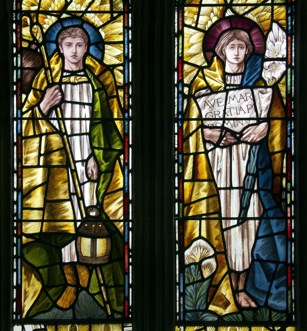 Mortehoe, St Mary, Heaton Butler & Bayne, Selwyn Image, Archanges St Raphaël et St Gabriel - Selwyn Image Selwyn Image